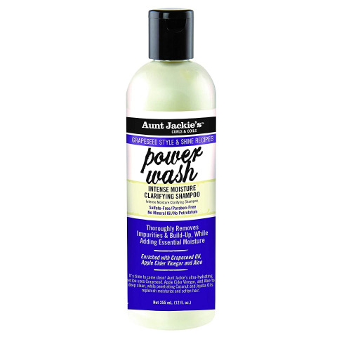 Aunt Jackie's Grapeseed Style & Shine Recipes Power Wash Intense Moisture Clarifying Shampoo (12 oz.)