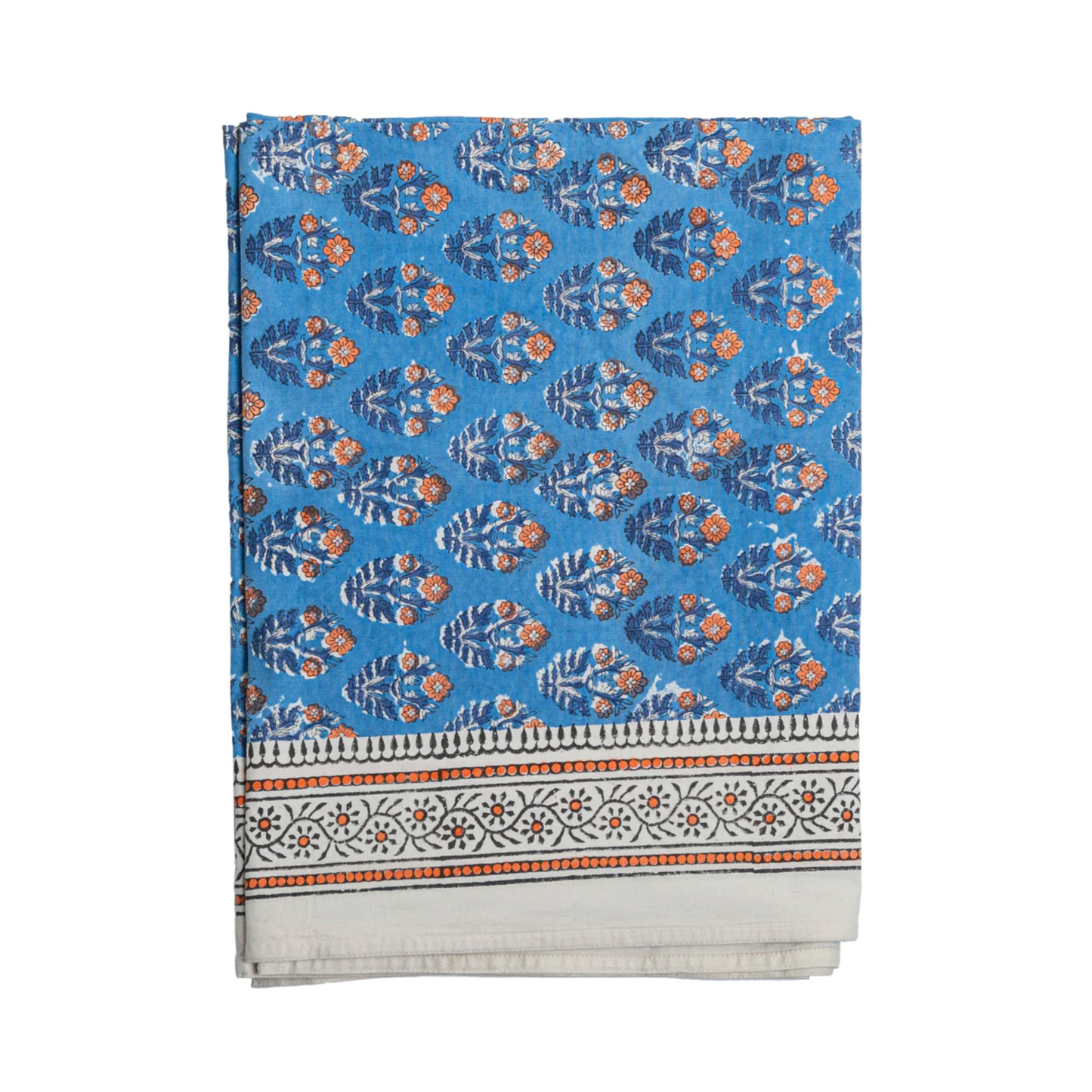 Blue Skies Cabana Printed Floral Tablecloth