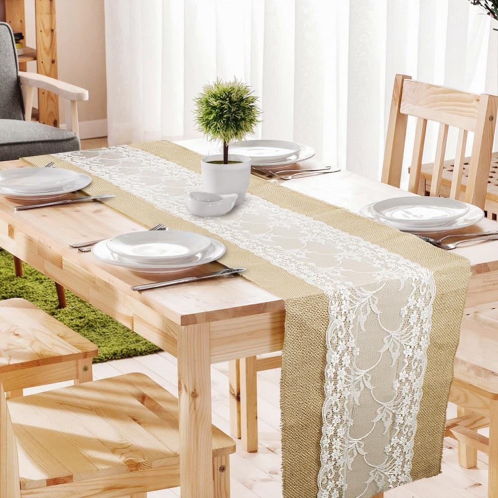 Lace Jute Table Runner