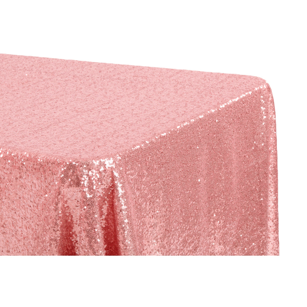 Glitz Sequin 90"x132" Rectangular Tablecloth - Dusty Rose/Mauve