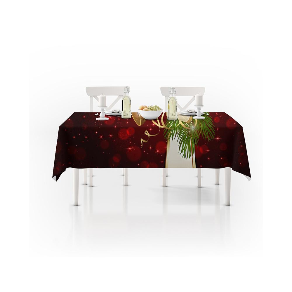 Christmas Bell Christmas Tablecloth, Christmas Bell Tablecloth, Red New Year Tablecloth