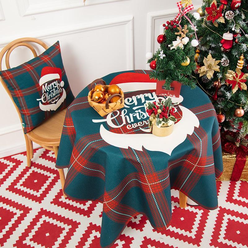 Santa Claus Christmas Multi-Size Tablecloth - Christmas Table Accessories Table Cover, Washable Table Cloths for Dinner, Parties, Holiday Decorations