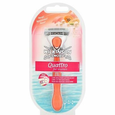 Wilkinson Sword Quattro Womens Shaving Razor - Enriched Papaya Pearl