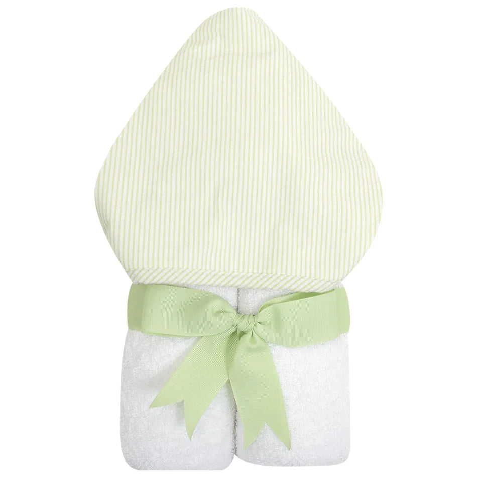 Every Kid Hooded Towel - Monogrammable Hooded Bath Towels 3 Marthas Green Seersucker