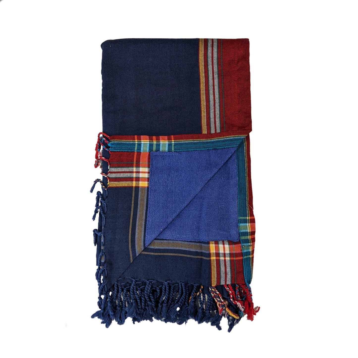 Kenyan Beach Towel Towels Swahili Coast Design Dark Navy