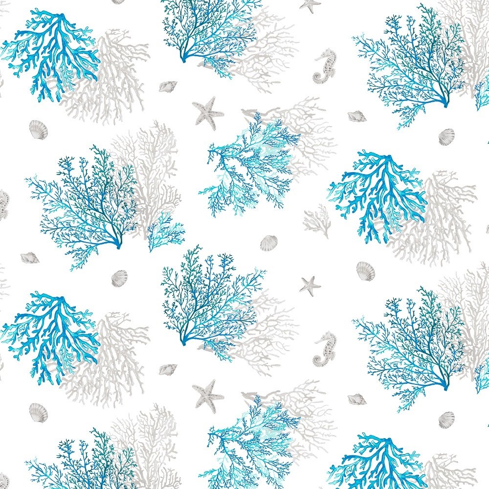 Provencal Traditional Cloth Napkins | Set of 4 | Lagoon Blue & Turquoise (Lagon Bleu)