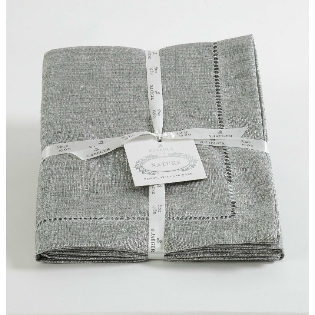 S. Jaeger Nature Tablecloth in Silver | 67" Round