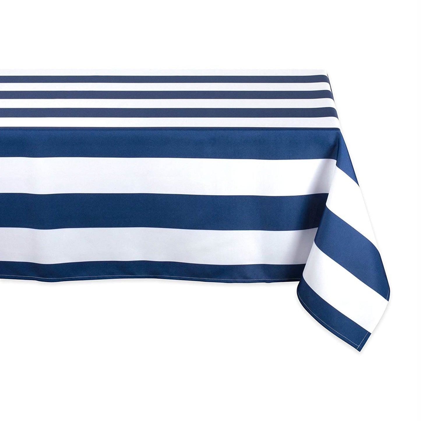 Nautical Blue Cabana Stripe 60"x84" Outdoor Tablecloth