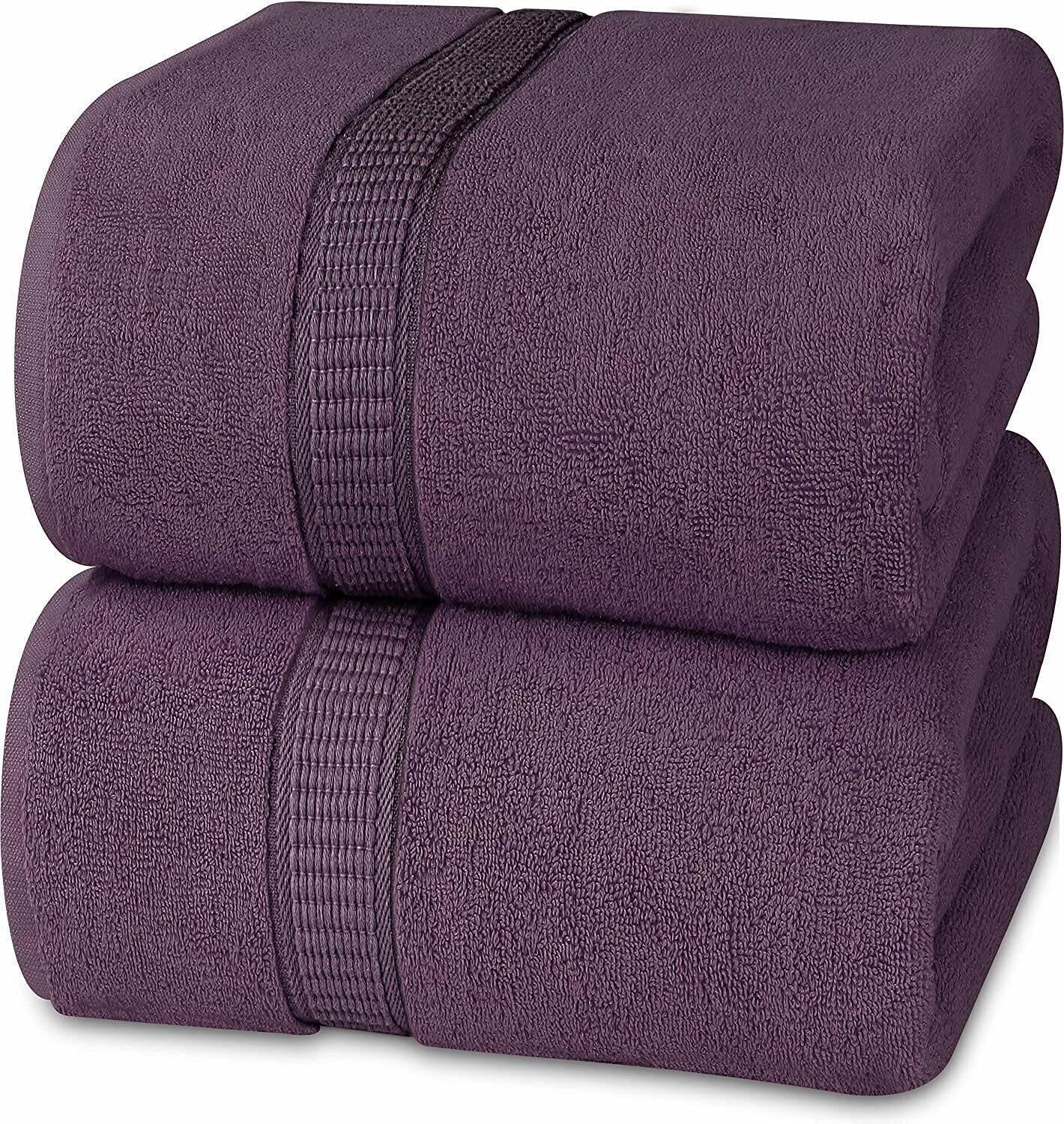 Kitcheniva 2-Pcs Luxurious Large Bath Towels 35"x70" - 600 GSM, Plum