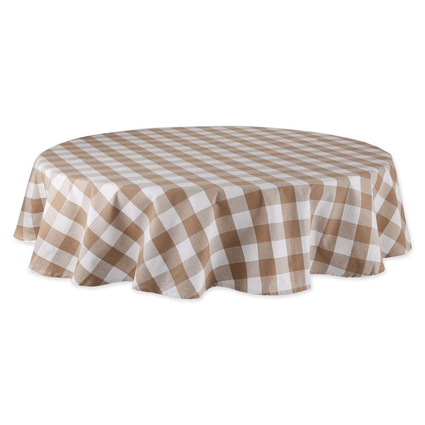 Stone Buffalo Check Round 70" Tablecloth