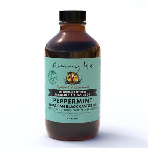 Sunny Isle Jamaican Black Castor Oil with Peppermint 4 oz