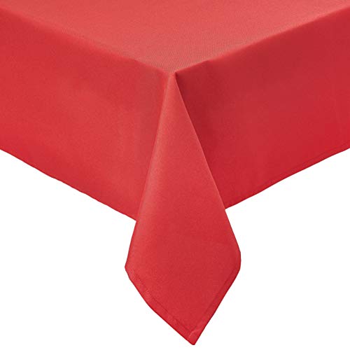 Round Washable Polyester Fabric Tablecloth Round 108", Black, Pack of 4