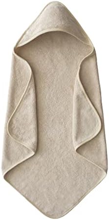 mushie Baby Hooded Towel | Organic Cotton (Fog)