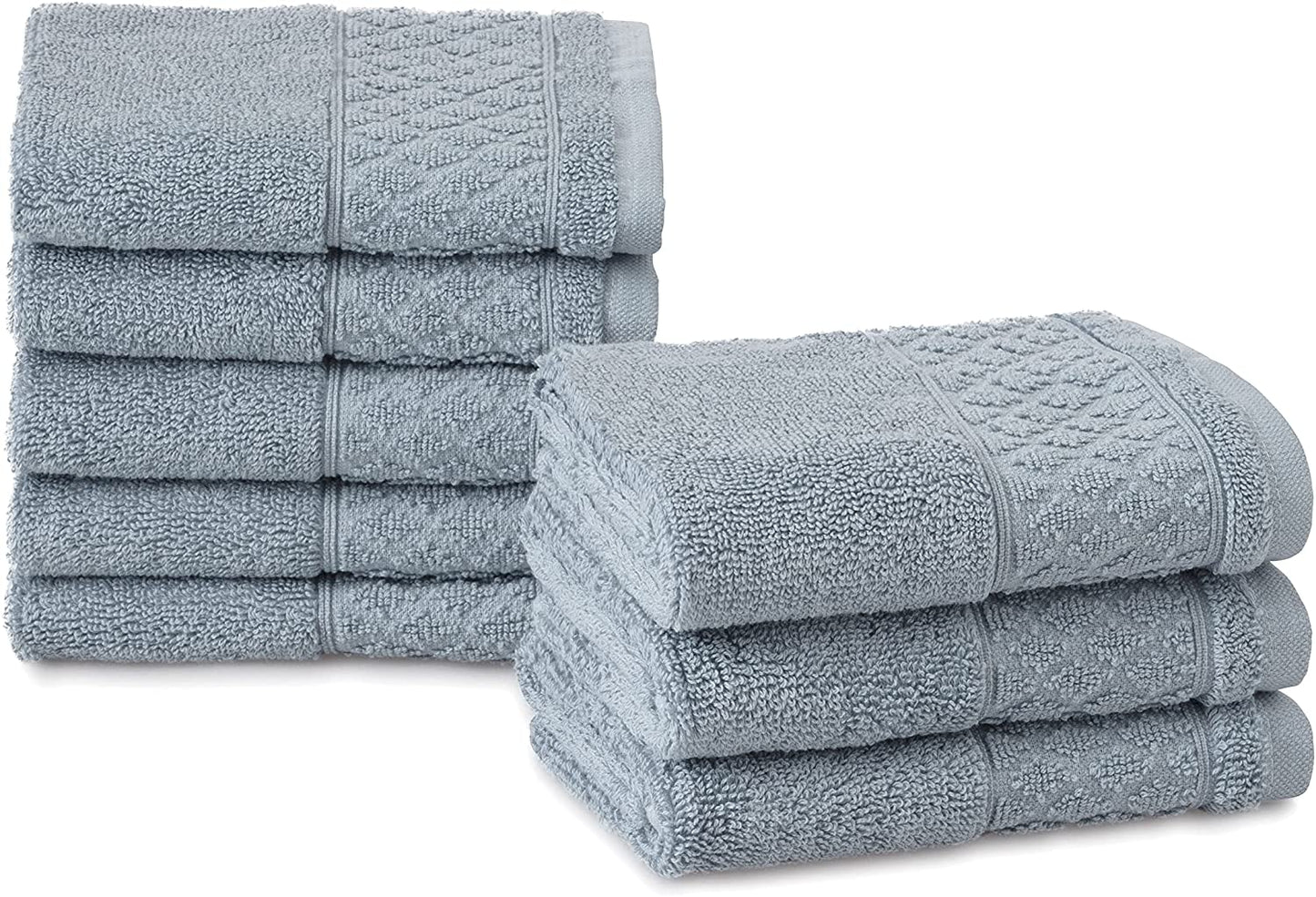 Franklin Premium | Textured Dusty Blue Bathroom Towels Set
