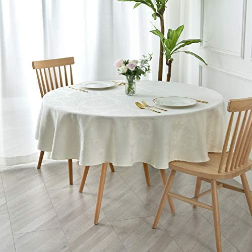 Jacquard Table Cloth Damask Pattern Rectangle 52 x 70 Inch Sage Green