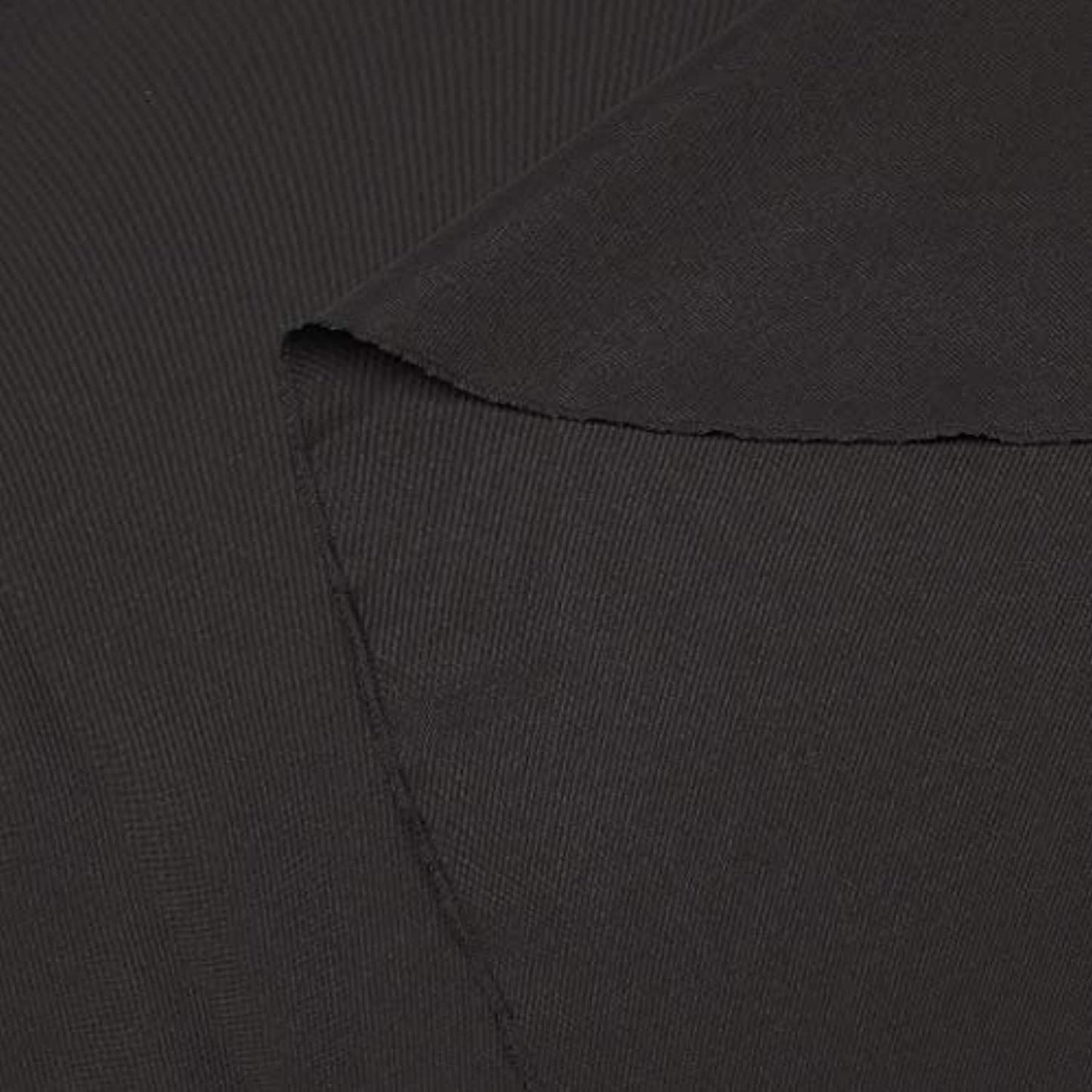 Round Washable Polyester Fabric Tablecloth Round 108", Black, Pack of 4