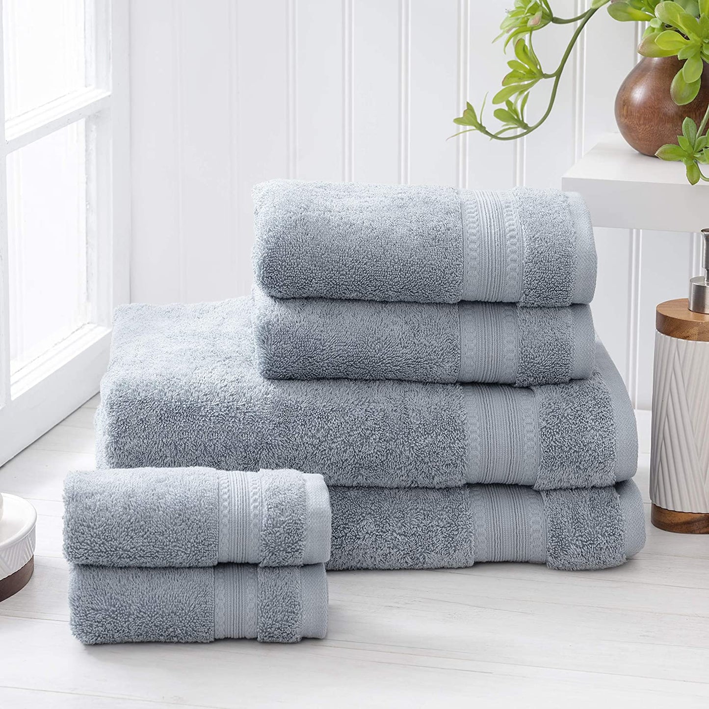 Hudson 100% Pure Organic Cotton 6 Piece Bath Linen Set