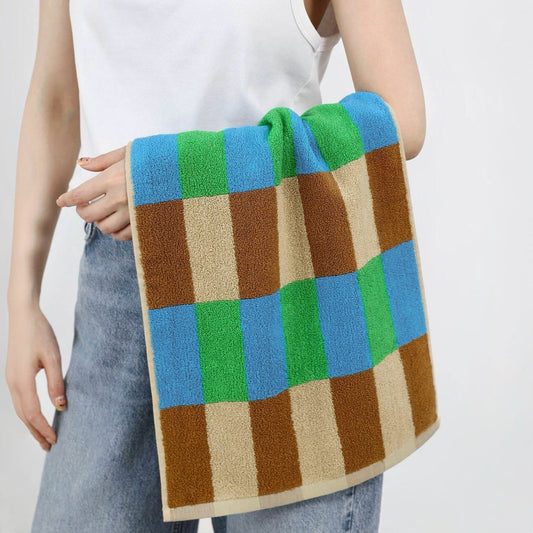 Color Game Plaid Face Towel