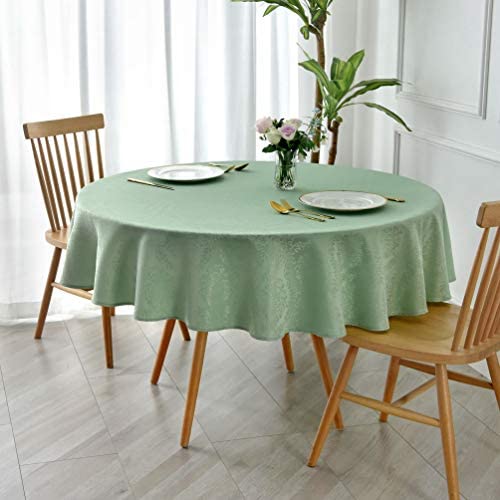 Jacquard Table Cloth Damask Pattern Rectangle 52 x 70 Inch Sage Green