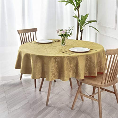 Jacquard Table Cloth Damask Pattern Rectangle 52 x 70 Inch Sage Green