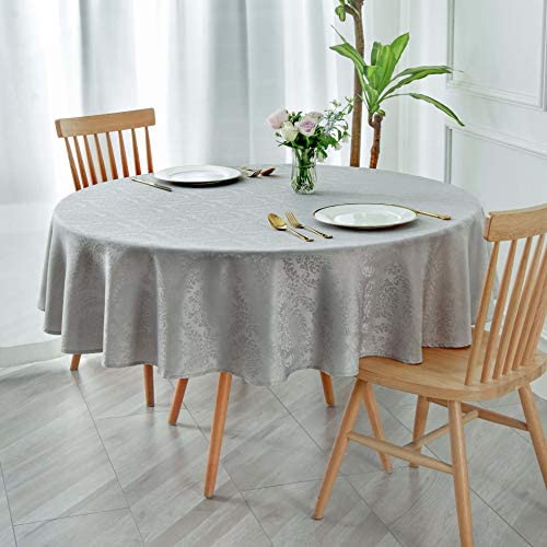 Jacquard Table Cloth Damask Pattern Rectangle 52 x 70 Inch Sage Green