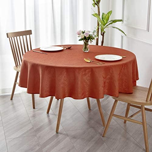 Jacquard Table Cloth Damask Pattern Rectangle 52 x 70 Inch Sage Green