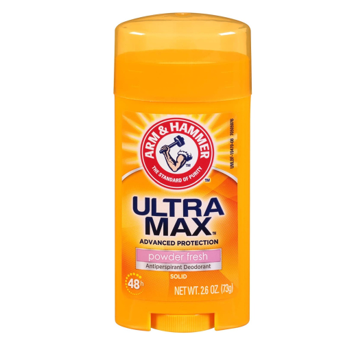 Arm And Hammer UltraMax Solid Antiperspirant Deodorant, Powder Fresh, 2.6 Oz