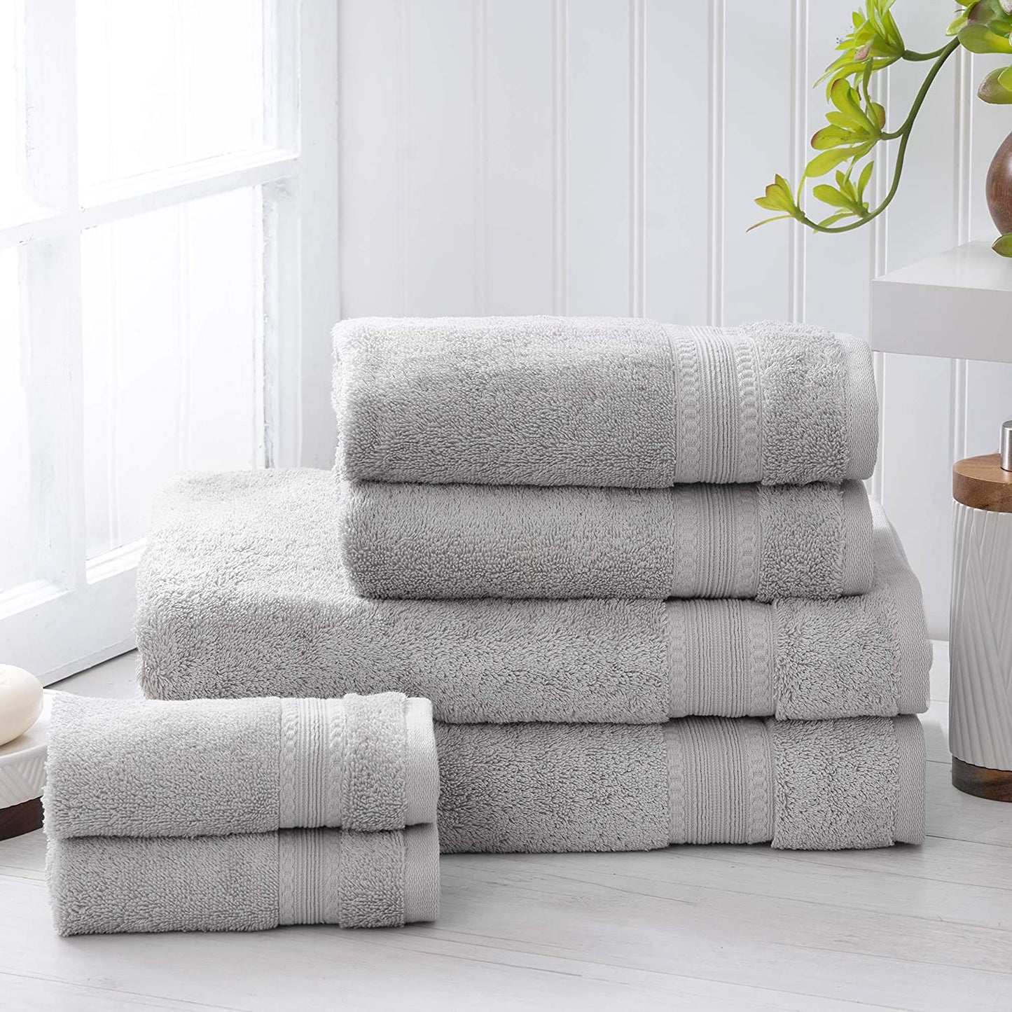 Hudson 100% Pure Organic Cotton 6 Piece Bath Linen Set