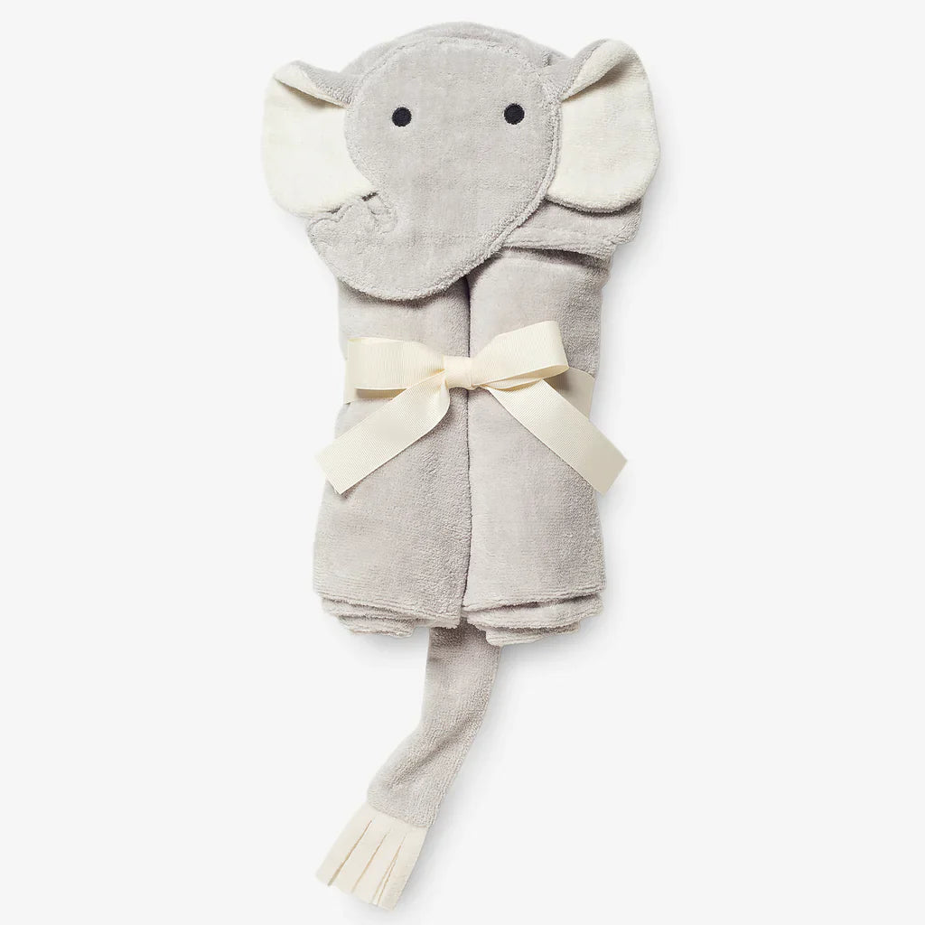 Elegant Baby Hooded Baby Bath Towel | Grey Elephant