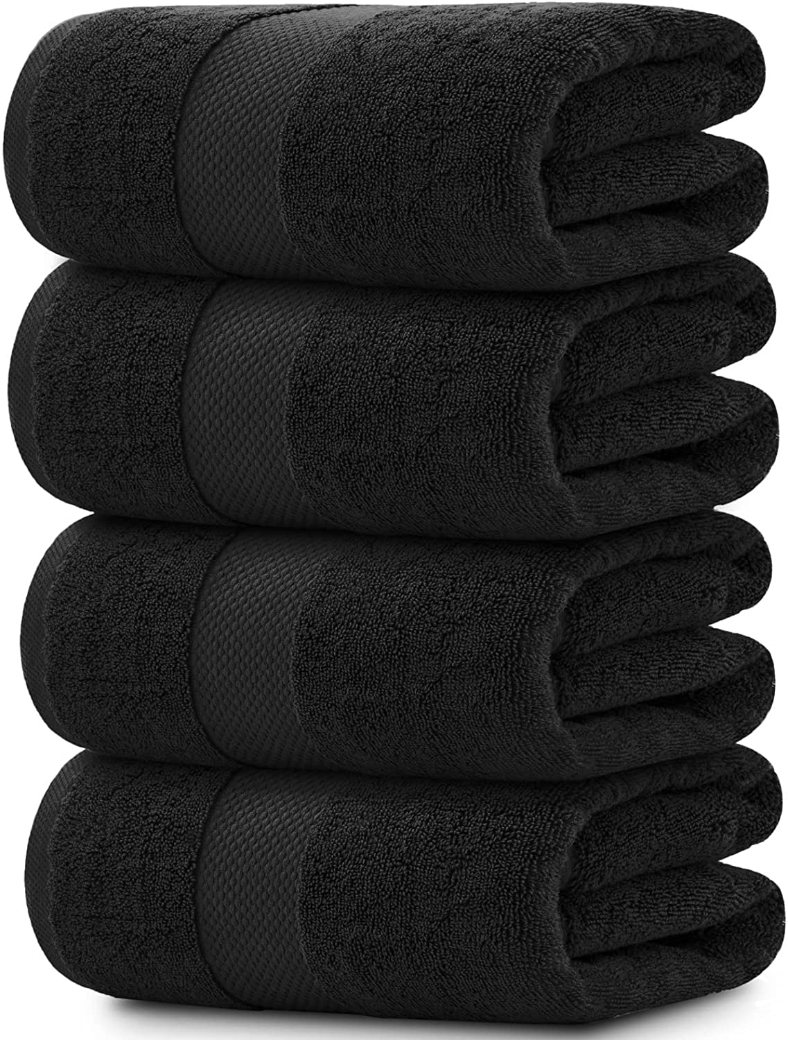 Luxury White Bath Towels Large | 27x54 Inch | Set of 4