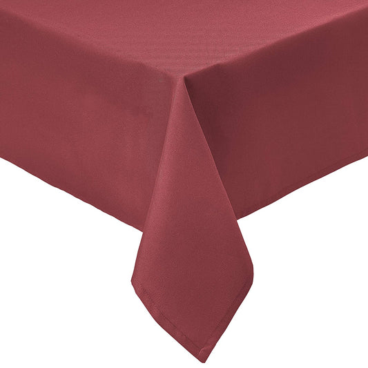 Round Washable Polyester Fabric Tablecloth Round 108", Black, Pack of 4