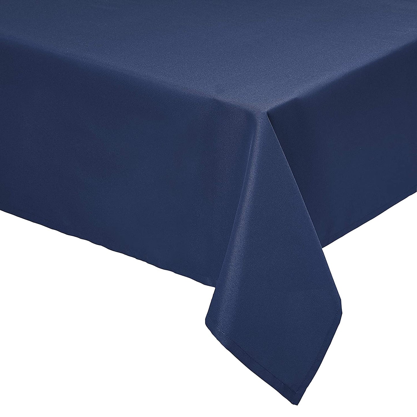 Round Washable Polyester Fabric Tablecloth Round 108", Black, Pack of 4