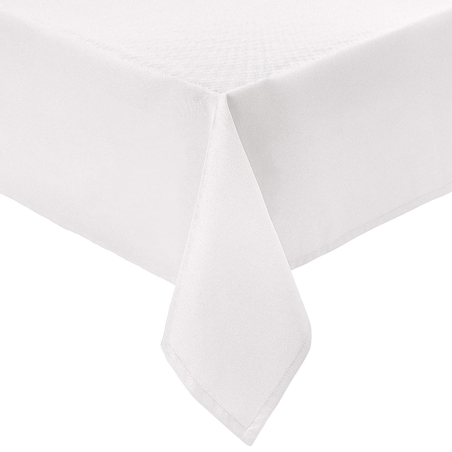 Round Washable Polyester Fabric Tablecloth Round 108", Black, Pack of 4