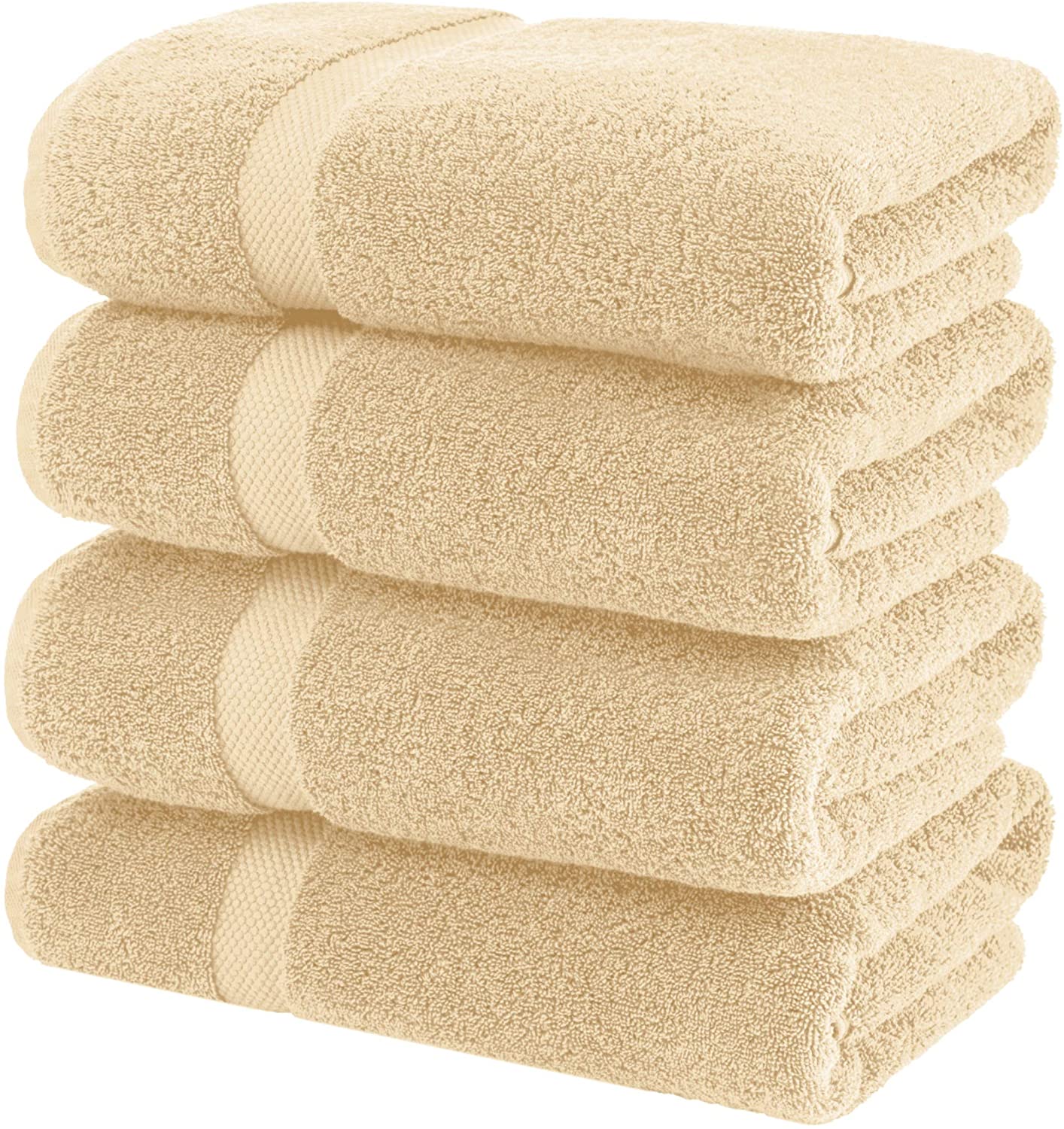 Luxury White Bath Towels Large | 27x54 Inch | Set of 4