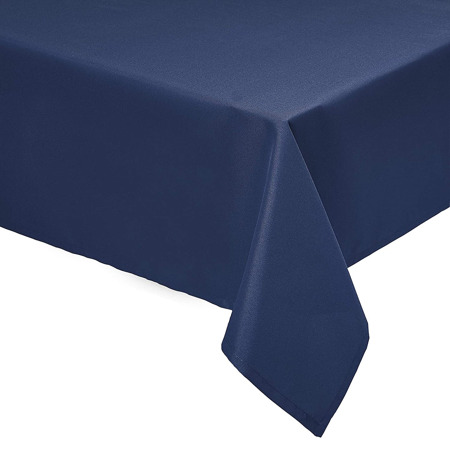 Round Washable Polyester Fabric Tablecloth Round 108", Black, Pack of 4