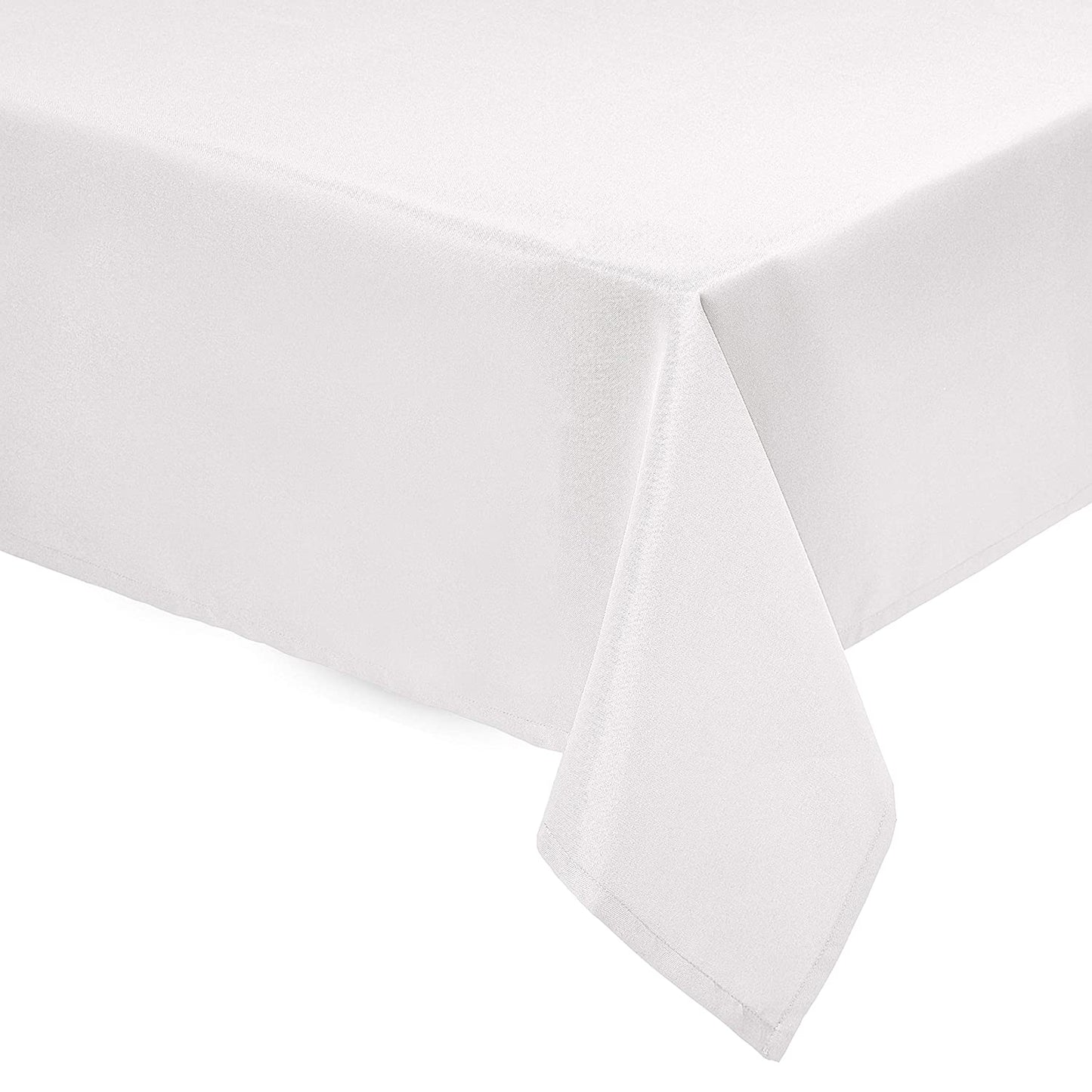 Round Washable Polyester Fabric Tablecloth Round 108", Black, Pack of 4
