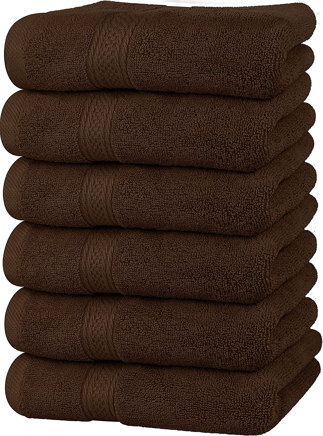 Premium Grey Hand Towels -16 x 28 inches 6 Pack
