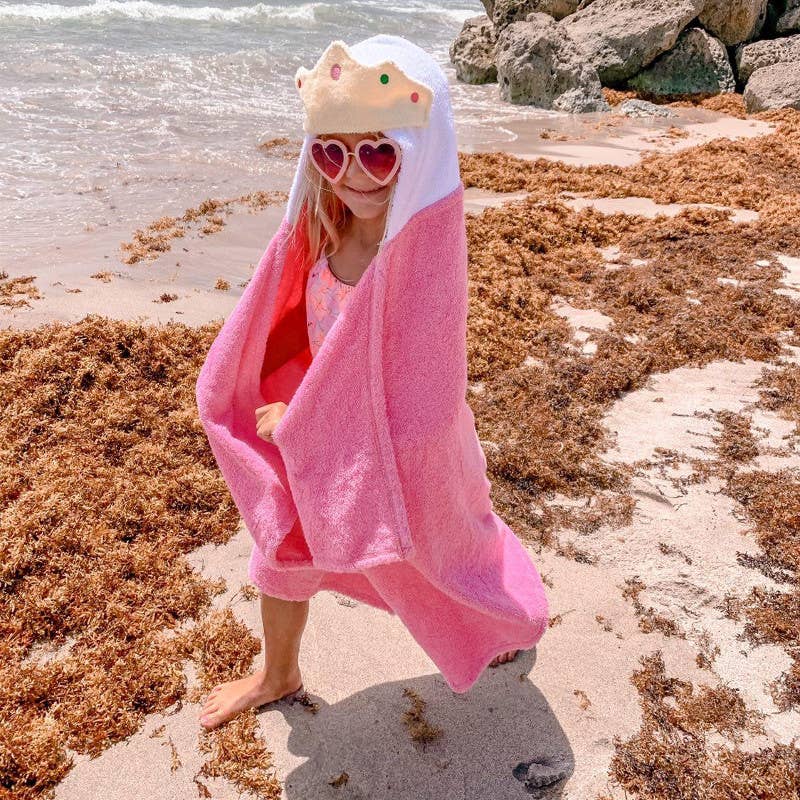 Yikes Twins Princess Pink Hooded Towel