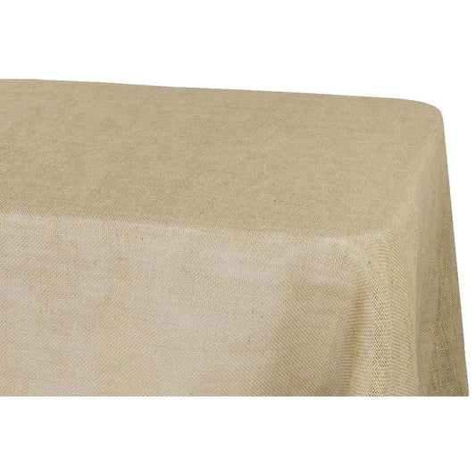 Burlap 90"x156" Rectangular Tablecloth - Natural Tan
