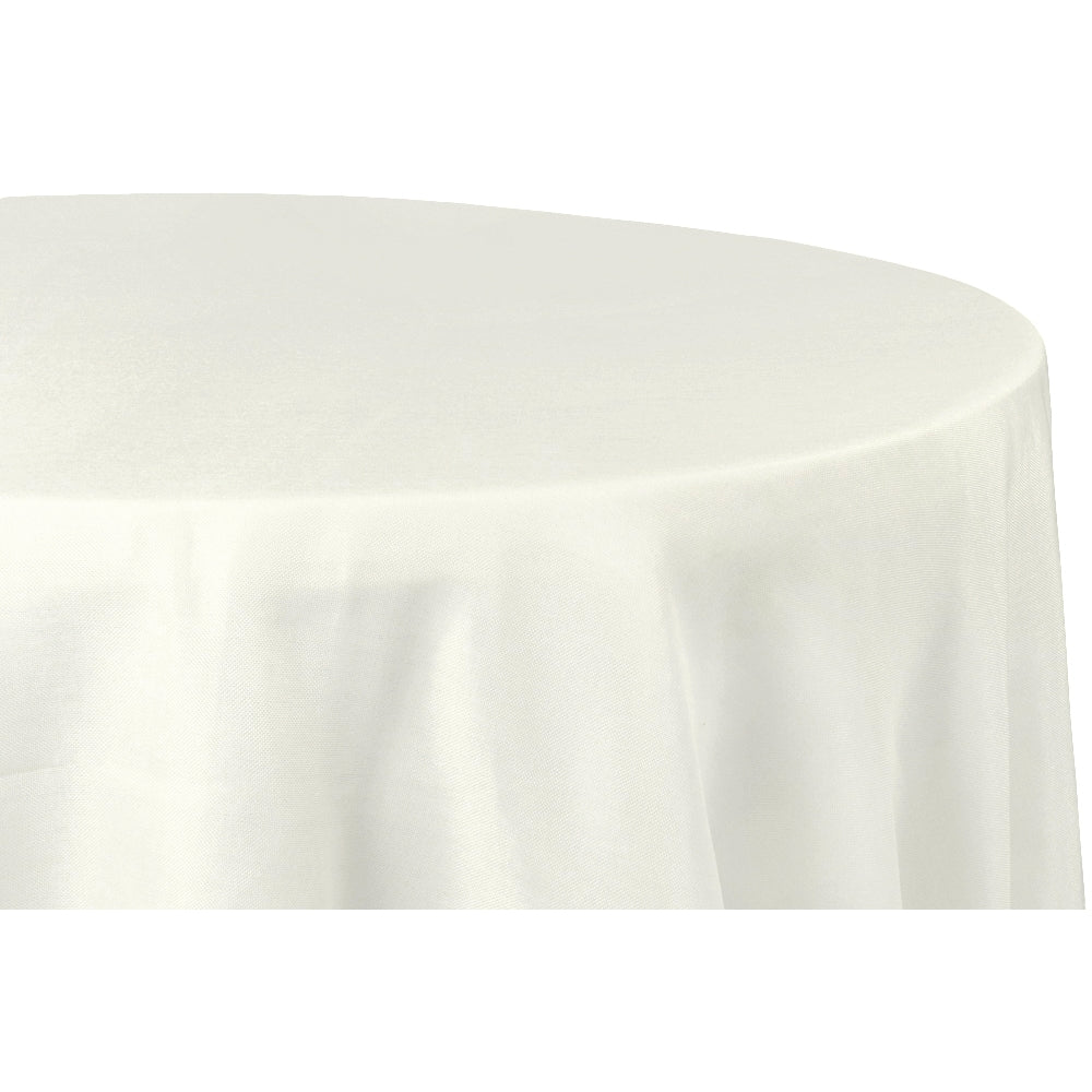 Faux Burlap Tablecloth 120" Round - Ivory