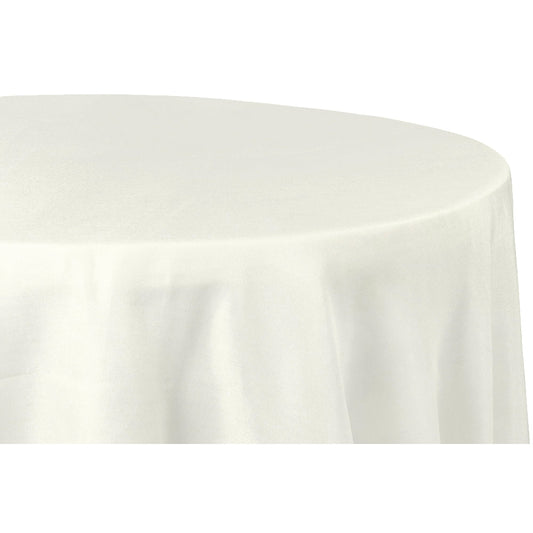 Faux Burlap Tablecloth 120" Round - Ivory