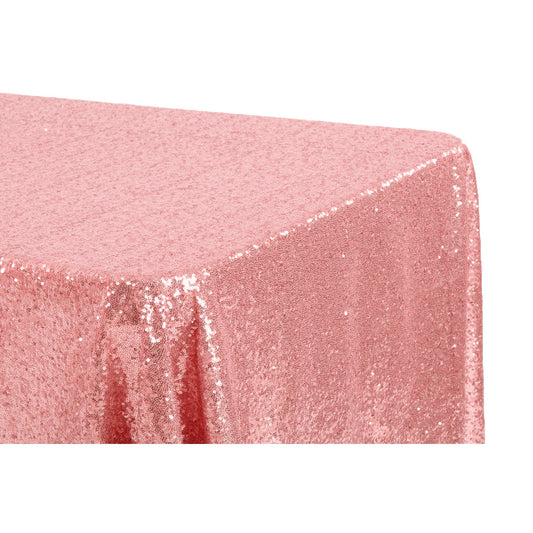 Glitz Sequin 90"x156" Rectangular Tablecloth - Dusty Rose/Mauve