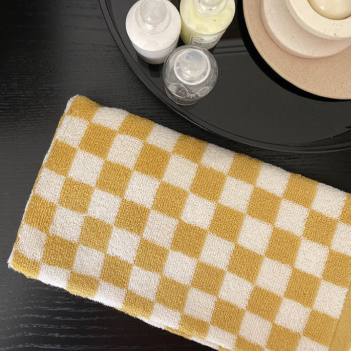 Checkerboard Face Towel