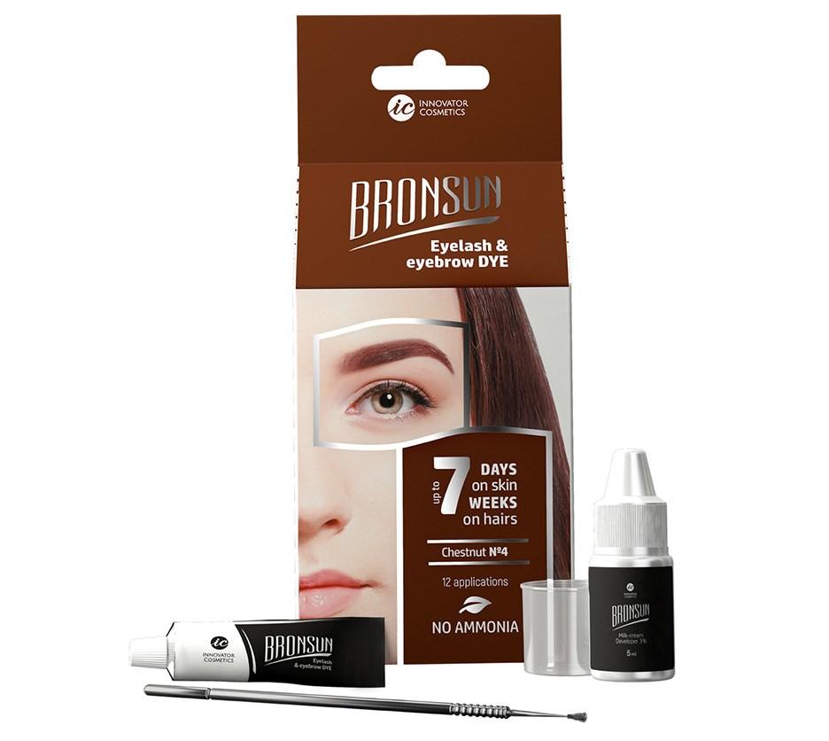 Bronsun Hybrid Dye Lash & Brow Trail Kit Chestnut #4