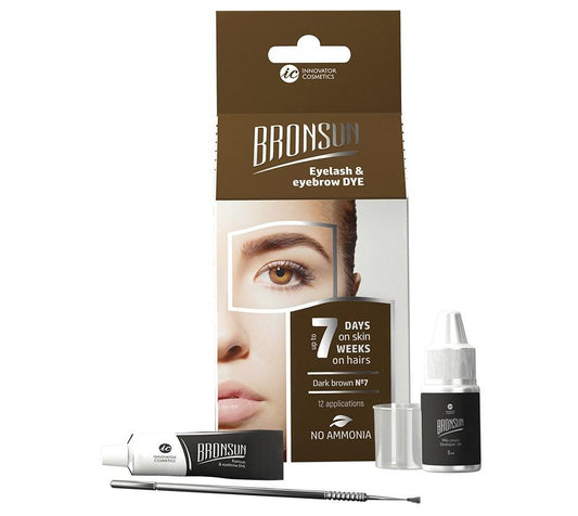 Bronsun Hybrid Dye Lash & Brow Trial Kit Dark Brown #7