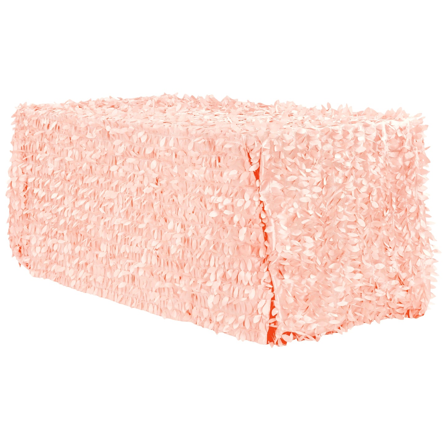 Leaf Petal Taffeta Tablecloth 90"x132" Rectangular - Blush