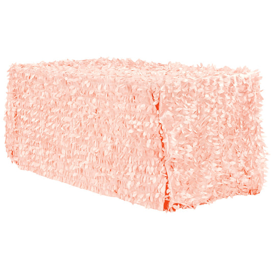 Leaf Petal Taffeta Tablecloth 90"x156" Rectangular - Blush