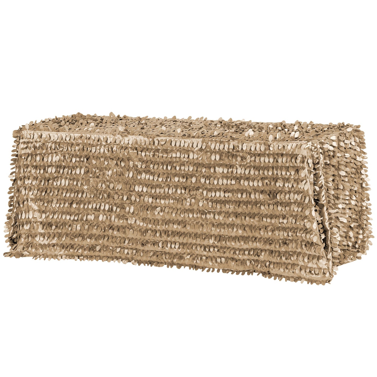 Leaf Petal Taffeta Tablecloth 90"x156" Rectangular - Champagne