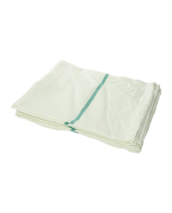 Partex Bleach Guard Barber White with Green Stripe 12-count