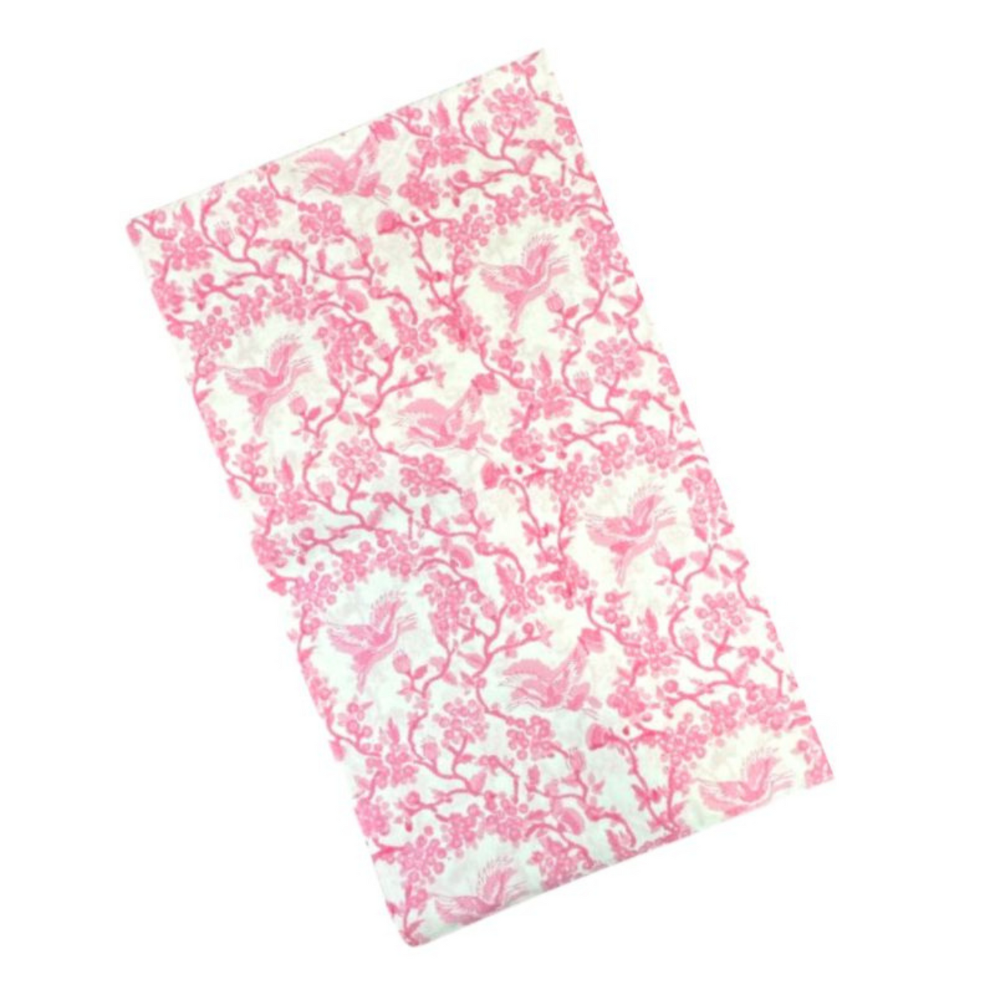 Pink Toile De Jouy Birds Table Runner